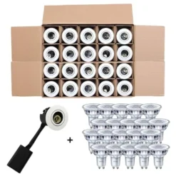 Gu10 Spot PRIMA | Hvid | Inkl. Philips Master Gu10 Pære | 2700K | 20 stk. pakke (Sætpris)