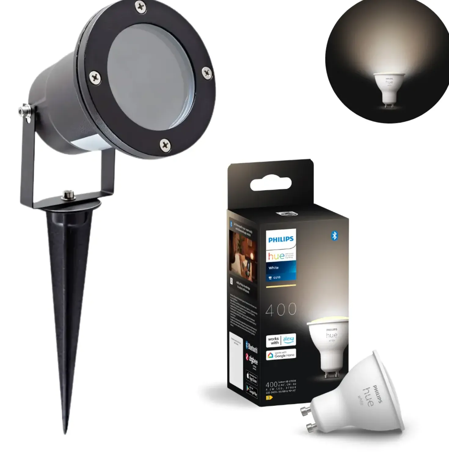 Have Spot | Inkl. Philips Hue Gu10 | White | 400lm | 4,2W
