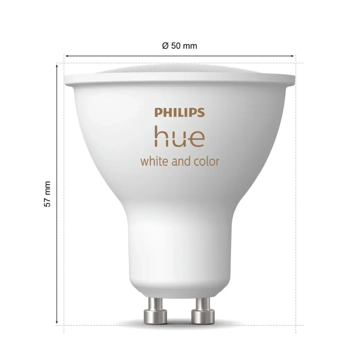 Havespot Sæt | 4-Pak | Inkl. Philips Hue Gu10 | White & Color Ambiance | Bridge | 400lm | 4,2W
