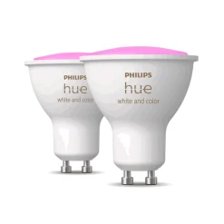 Havespot Sæt | 4-Pak | Inkl. Philips Hue Gu10 | White & Color Ambiance | Bridge | 400lm | 4,2W
