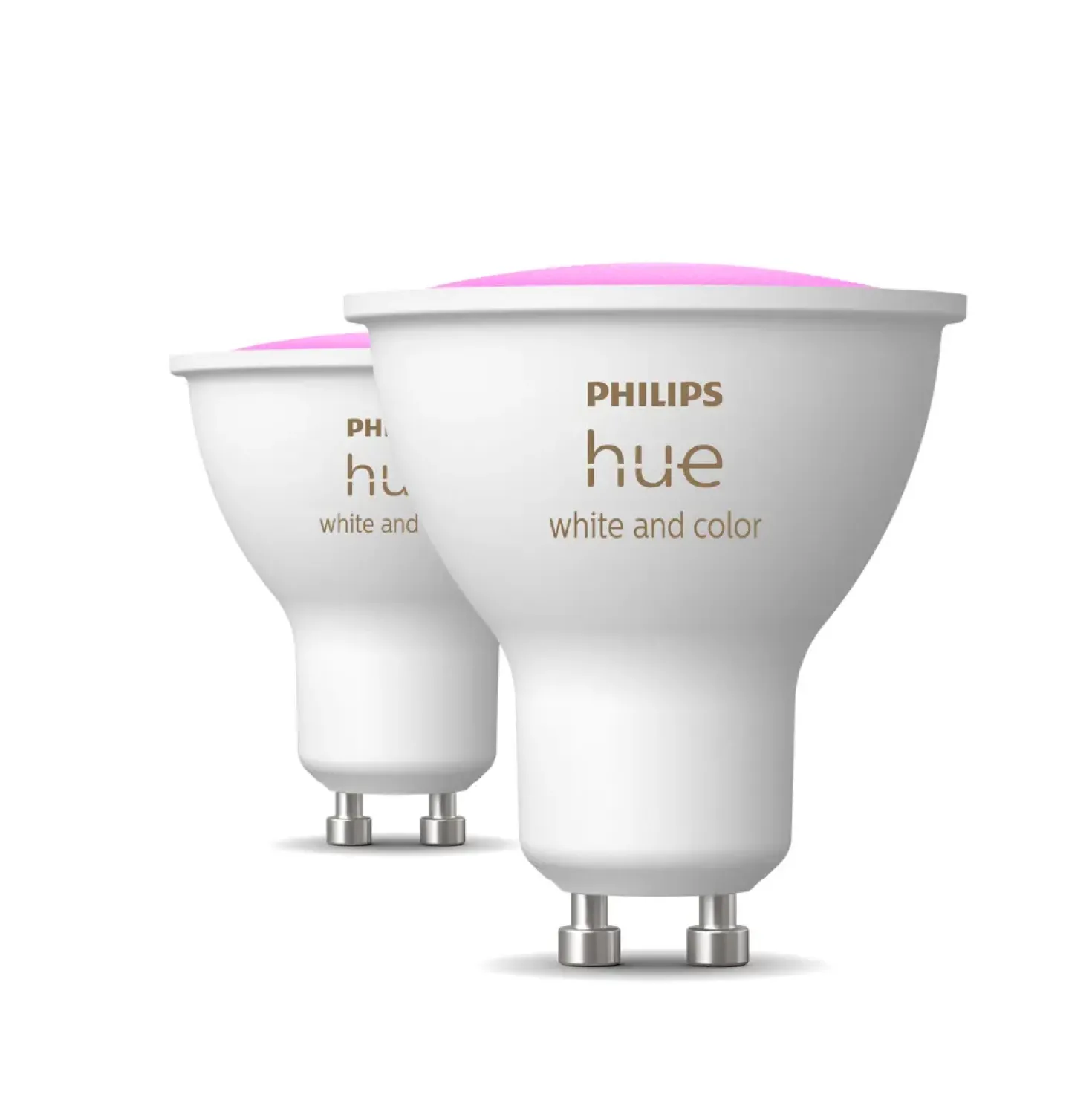 Havespot Sæt | 4-Pak | Inkl. Philips Hue Gu10 | White & Color Ambiance | Bridge | 400lm | 4,2W