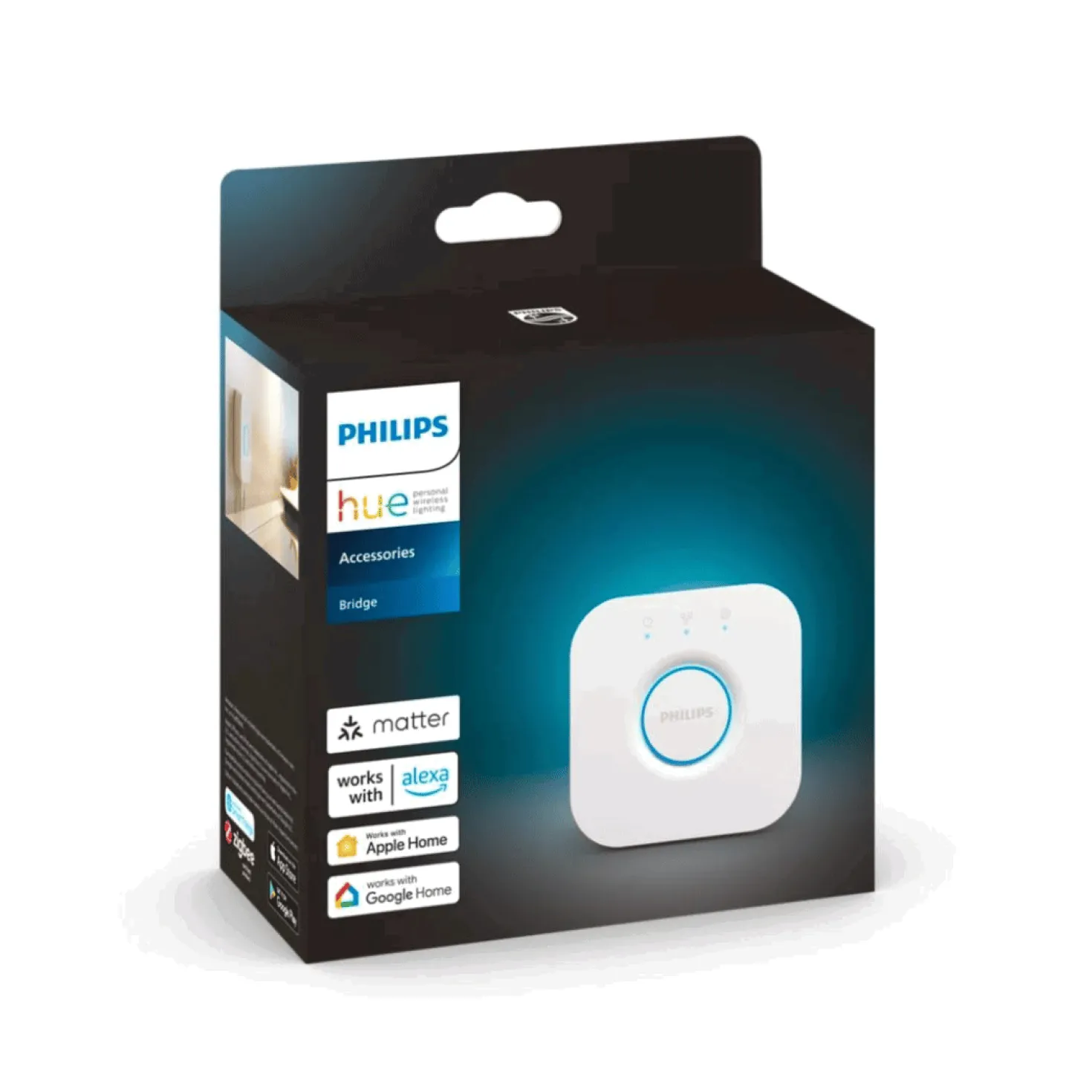 Havespot Sæt | 4-Pak | Inkl. Philips Hue Gu10 | White & Color Ambiance | Bridge | 400lm | 4,2W