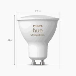 Havespot Sæt | 4-Pak | Inkl. Philips Hue Gu10 | White & Color Ambiance | Bridge | 400lm | 4,2W