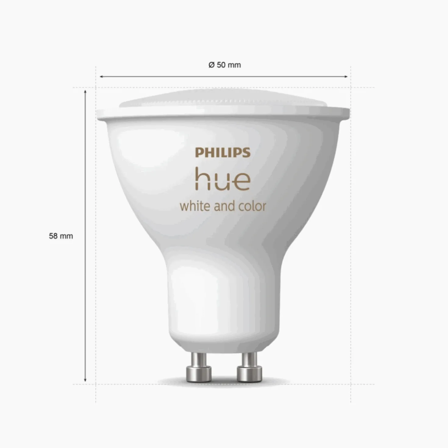 Havespot Sæt | 4-Pak | Inkl. Philips Hue Gu10 | White & Color Ambiance | Bridge | 400lm | 4,2W