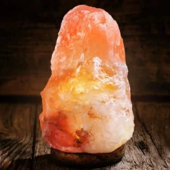 Himalaya Salt Lampe Med Træfod | 2,5 KG | Dæmpbar
