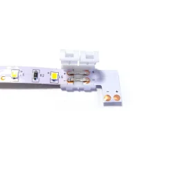 Hjørne Connector til LED Strip | 8mm | IP20 | SMD LED Strip | Enkelt Farve LED Bånd | 2 pin