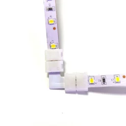Hjørne Connector til LED Strip | 8mm | IP20 | SMD LED Strip | Enkelt Farve LED Bånd | 2 pin
