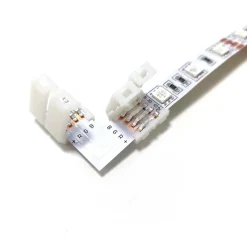 Hjørne Connector til LED Strip | RGB Strip | 10mm | IP20 | SMD LED Strip | 4 Pin | Flerfarvet