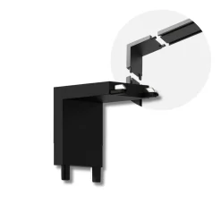 90° Hjørnestykke til SlimTrack Skinnesystem | 24 Volt | Sort