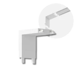 90° Hjørnestykke til SlimTrack Skinnesystem | 24 Volt | Hvid