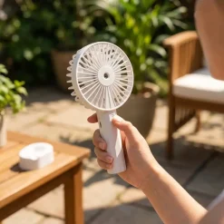 Håndholdt Ventilator | 4-Pak | Genopladelige via USB-C | Støjsvag | Hvid