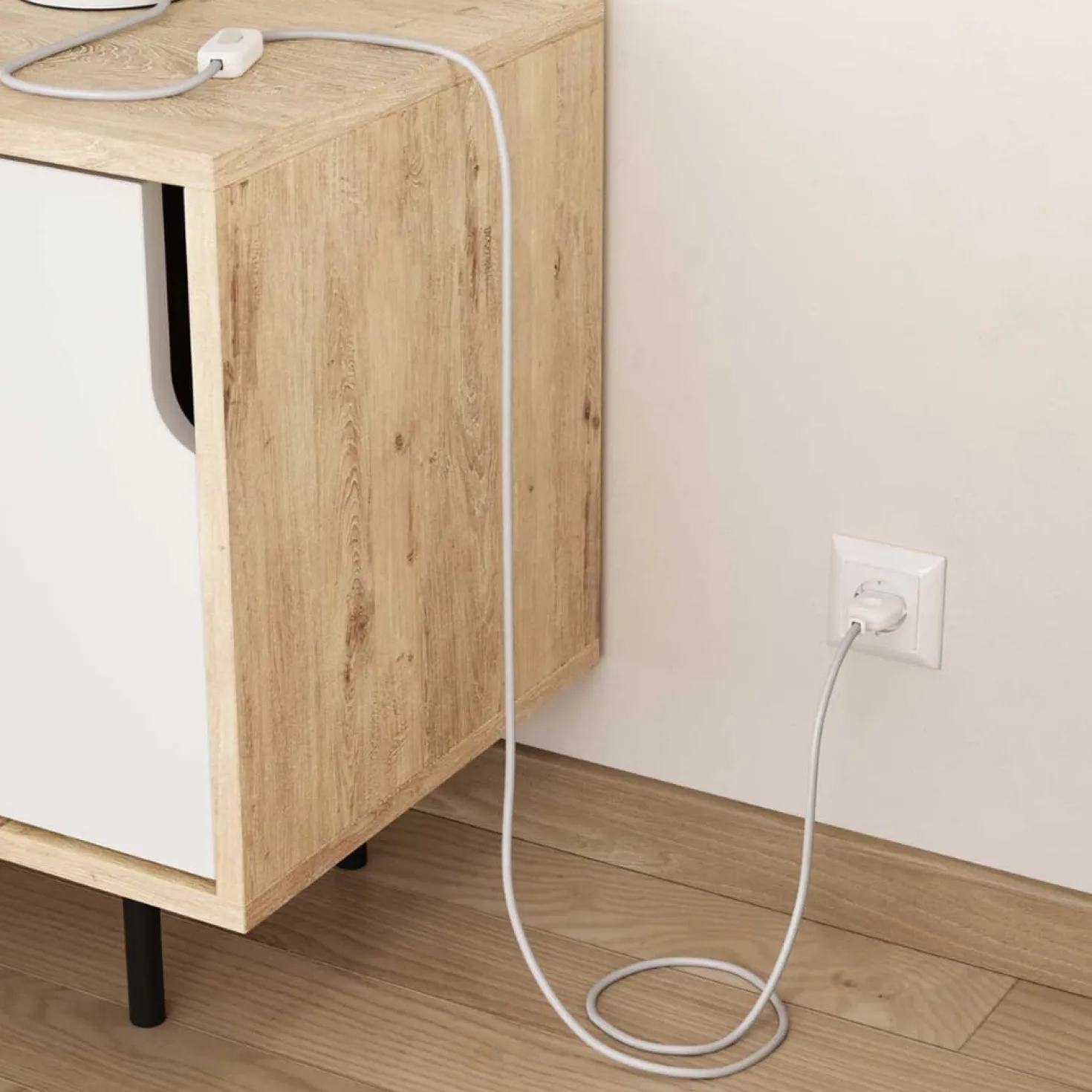 Hvid Stofledning | Creative Cables | 5 Meter | 3x0.75mm2