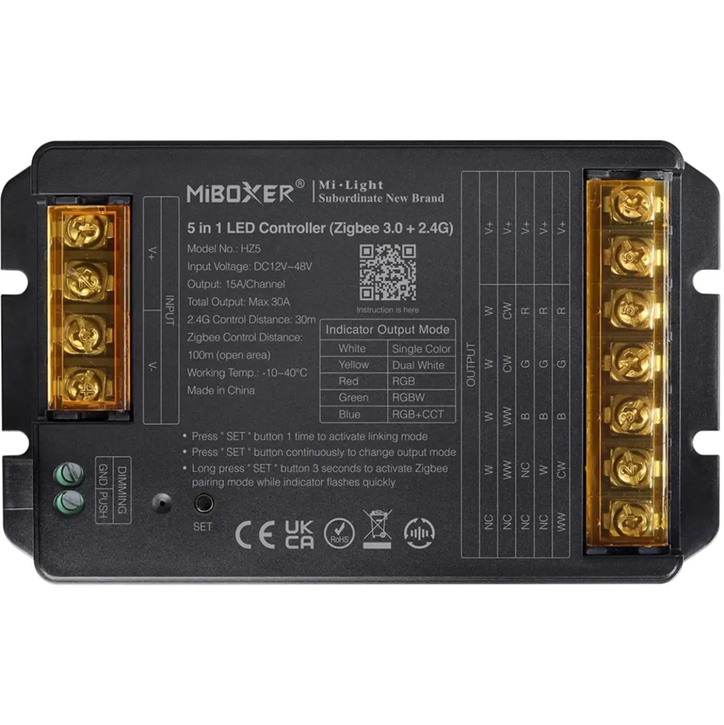 5i1 LED Controller | Zigbee 3.0 + 2.4Ghz | HZ5 | 12/48V