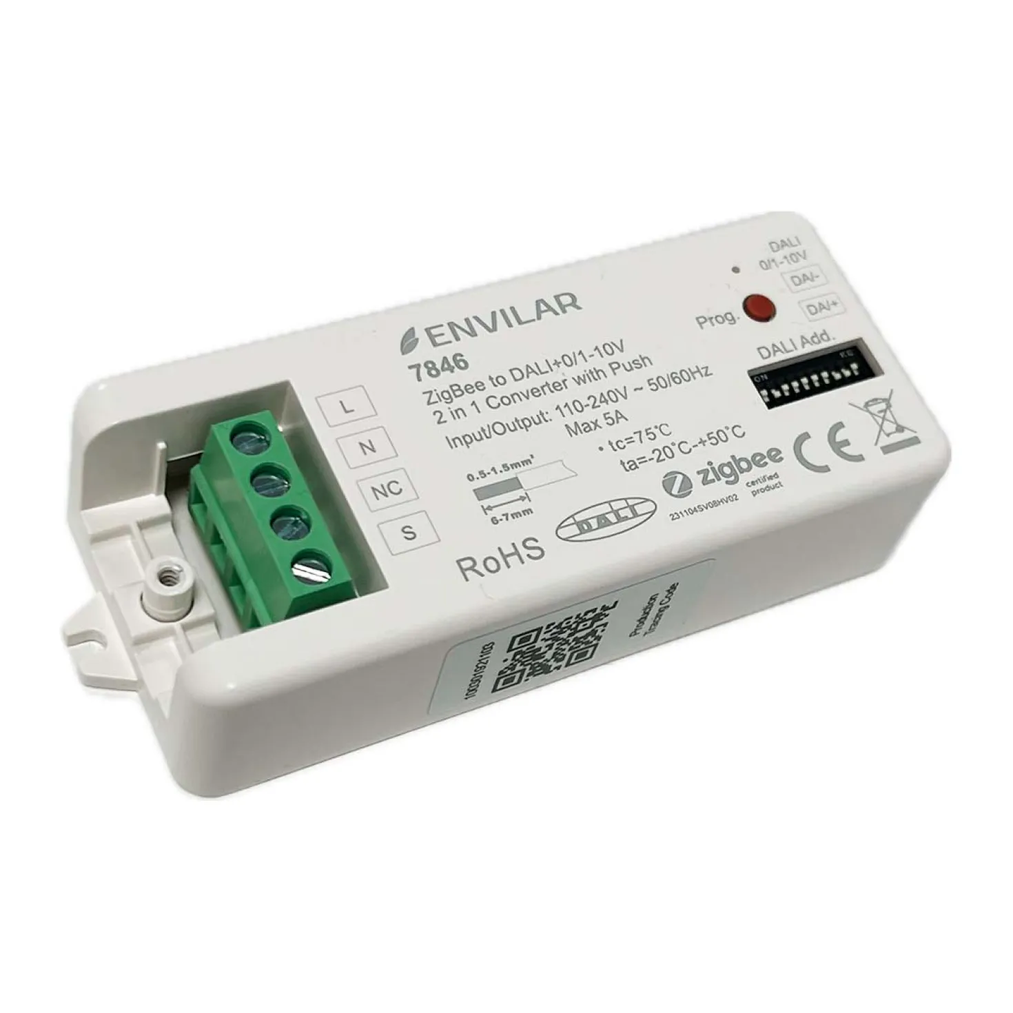 2-i-1 Zigbee Controller | Zigbee+Push til DALI+0/1-10V