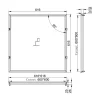 Indbygningsramme til LED Panel 60x60 | 25mm | Klik til Gips & Troldtekt | Hvid