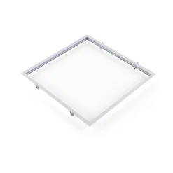 Indbygningsramme til LED Panel 60x60 | 25mm | Klik til Gips & Troldtekt | Hvid