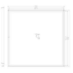 Indbygningsramme til LED Panel 60x60 | 10-Pak | 25mm | Klik til Gips & Troldtekt | Hvid