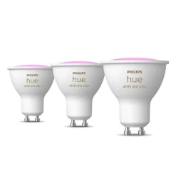 Indbygningsspot | 3-Pak | Inkl. Philips Hue GU10 | White & Color Ambiance | 400lm | 4,2W | Hvid