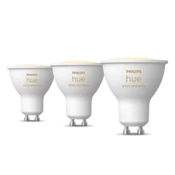 Indbygningsspot Sæt | 3-Pak | Inkl. Philips Hue Gu10 | White Ambiance | 400lm | 4,2W | Hvid