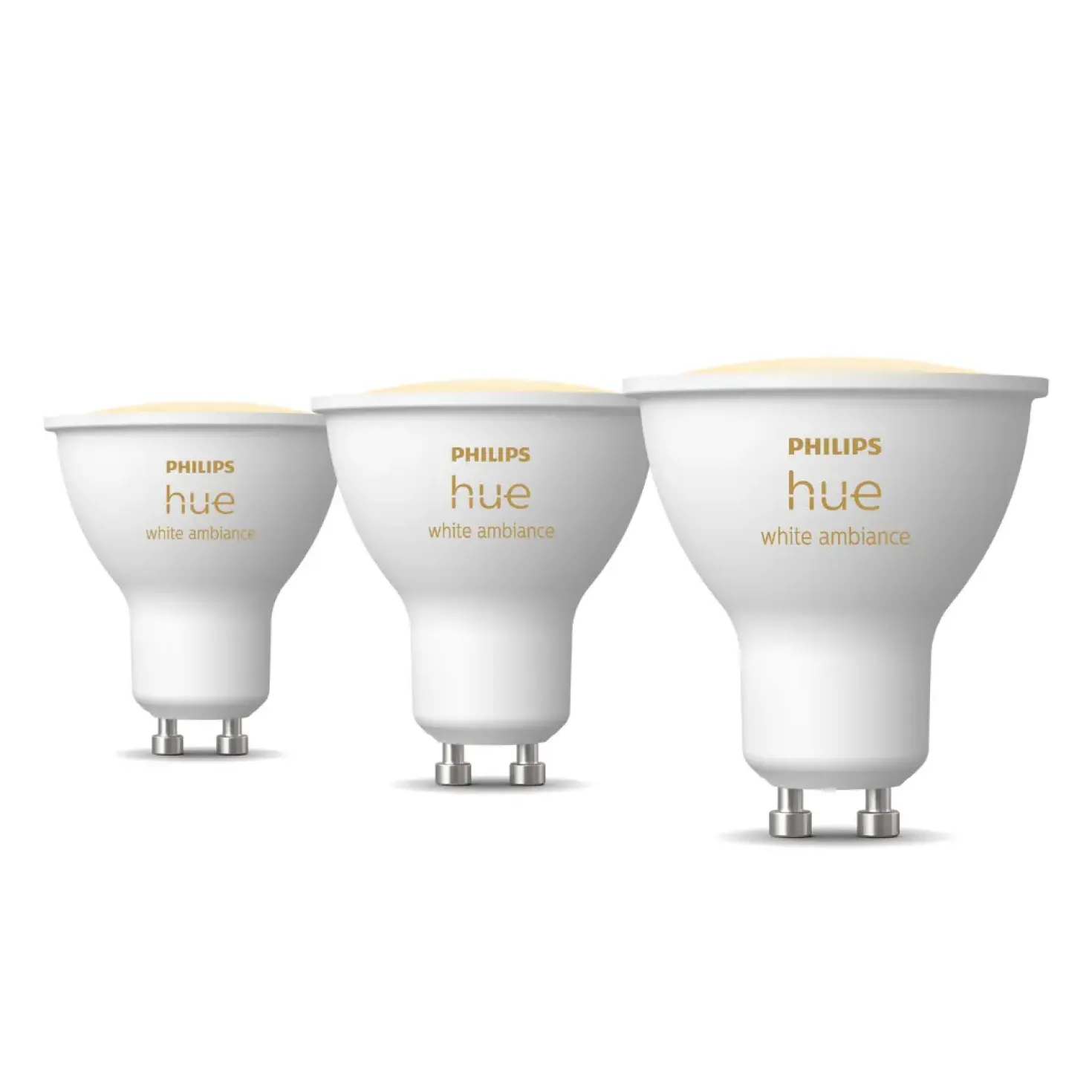Indbygningsspot Sæt | 3-Pak | Inkl. Philips Hue Gu10 | White Ambiance | 400lm | 4,2W | Hvid
