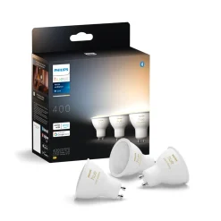 Indbygningsspot Sæt | 3-Pak | Inkl. Philips Hue Gu10 | White Ambiance | 400lm | 4,2W | Hvid
