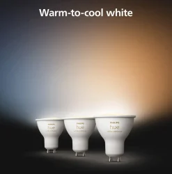 Indbygningsspot Sæt | 3-Pak | Inkl. Philips Hue Gu10 | White Ambiance | 400lm | 4,2W | Hvid
