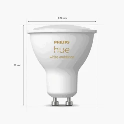 Indbygningsspot Sæt | 3-Pak | Inkl. Philips Hue Gu10 | White Ambiance | 400lm | 4,2W | Hvid