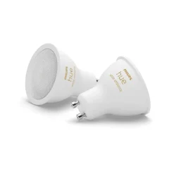 Indbygningsspot Sæt | 10-Pak | Inkl. Philips Hue Gu10 | White Ambiance | Bridge + Switch | 400lm | 4,2W
