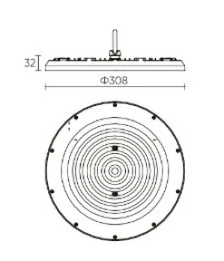 Industrilampe | LED High Bay | 4000K | 20000lm | 200W | SULAN | Grå