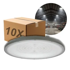 Industrilampe | LED High Bay | 10-Pak | 4000K | 10000lm | 100W | SULAN | Grå