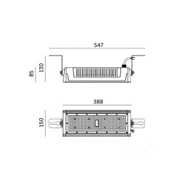 Industri Lampe | LED High Bay | 120W | 4000K | IP65 | 1-10V Dæmpbar