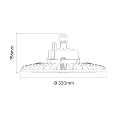 Industrilampe | LED High Bay | 200W | 4000K | 38000lm | 1-10V dæmpning