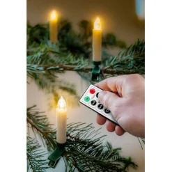 Juletræs Stearinlys | LED | Fjernbetjening | 20 stk. | Dæmpbar | IP20 (77753)