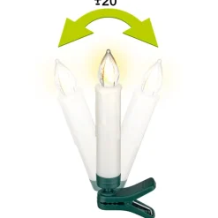 Juletræs Stearinlys | LED | Fjernbetjening | 20 stk. | Dæmpbar | IP20 (77753)