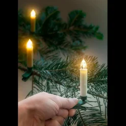 Juletræs Stearinlys | LED | Fjernbetjening | 10 stk. | Dæmpbar | IP20 (77753)