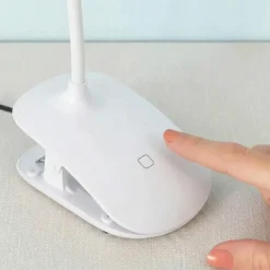 Klemmelampe | USB Lampe | Skrivebordslampe | Dæmpbar | Hvid