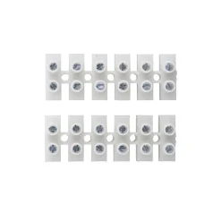 Klemrække 6-polet 4mm² Neutral 2 stk | IP20 | Transparent