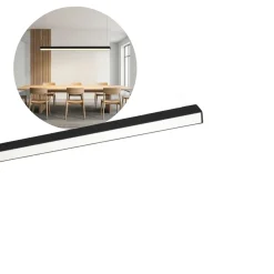 Kontor Loftlampe 120cm | 3CCT | 4800lm | 20W/30W/40W | KOLINE K2 | Sort