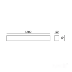 Kontor Loftlampe 120cm | 3CCT | 4800lm | 20W/30W/40W | KOLINE K2 | Sort