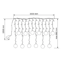 Kugle Led Lysgardin 220-240V