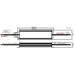 LED Driver 24V | LED Transformer | 250W | IP67 | Slim