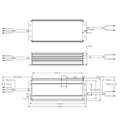 LED Driver 24V / Transformer | 0-150W | 6,3A | IP67 | GV6-150B024