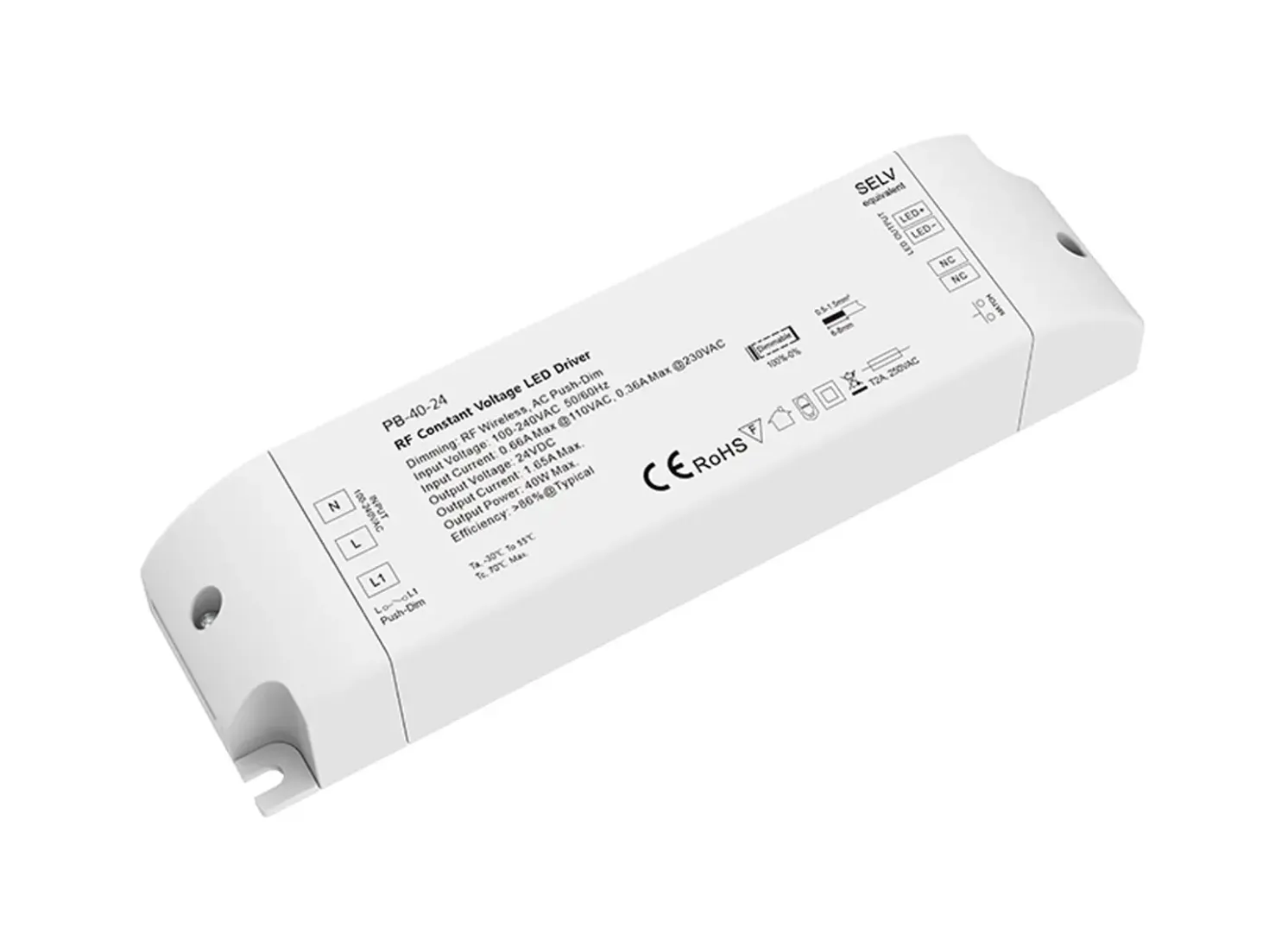 LED driver 24V 40W dæmpbar RF 2.4GHz for trådløs styring