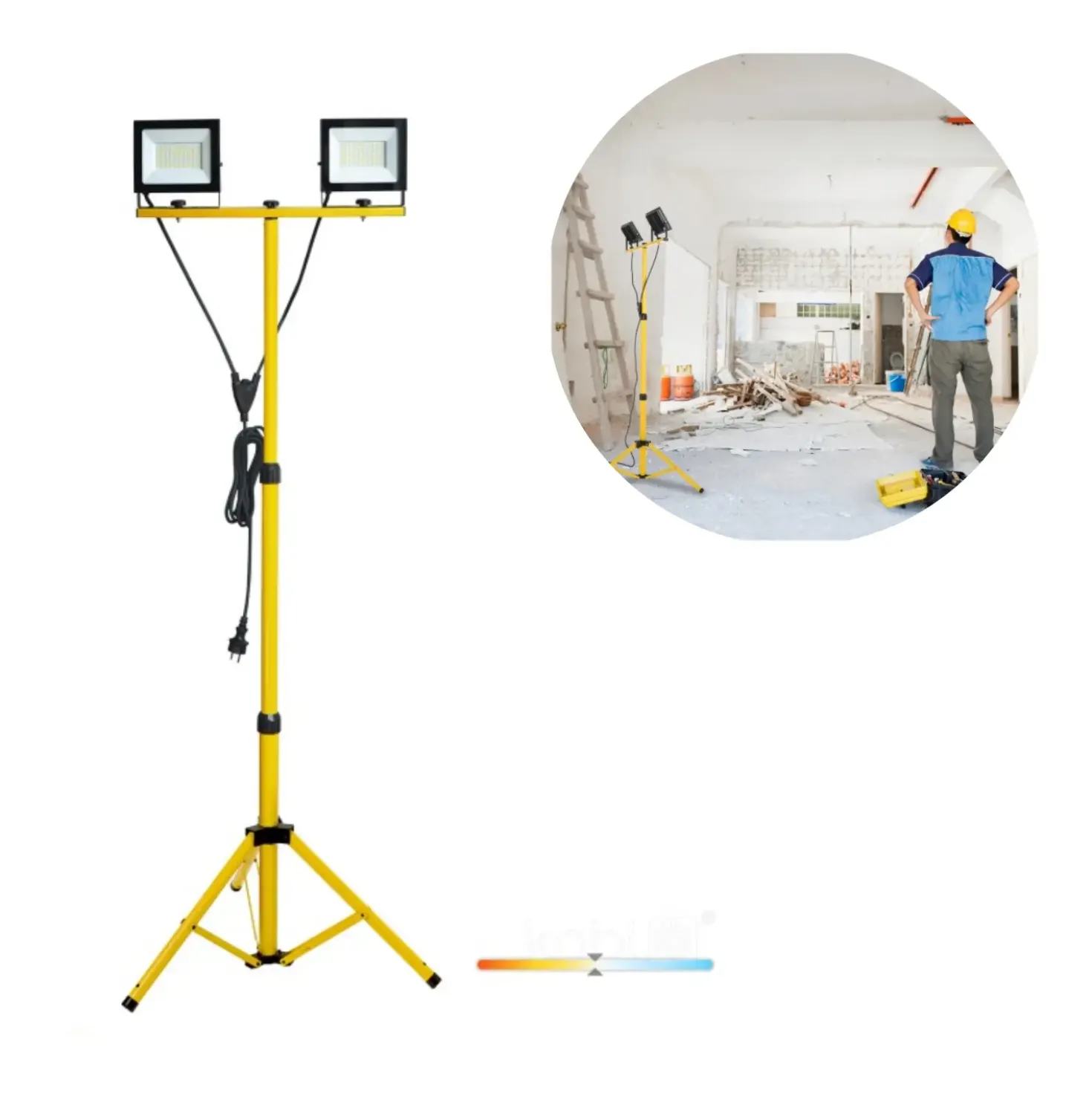 LED Arbejdslampe | 2x50W | 4000K | IP54