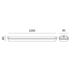 LED Armatur 120cm | 4000K | 6300lm | 36/32/28/22W | IP66 | NEXFORCE N2