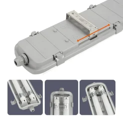 LED Armatur 60cm | Lysstofrør Armatur | 2x9W | 1800lm | 4000K