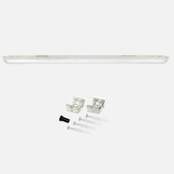 LED Armatur 120cm | 12-Pak | 4000K | 156lm/W | 36W | IP65 | SolidLine | Gennemfortrådet