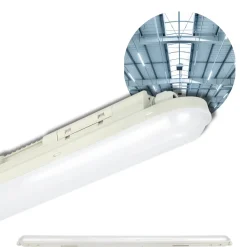 LED Armatur 120cm | 6-Pak | 4000K | 156lm/W | 36W | IP65 | SolidLine | Gennemfortrådet