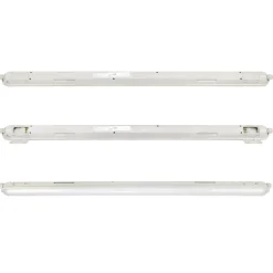 LED Armatur 120cm | 6-Pak | 4000K | 156lm/W | 36W | IP65 | SolidLine | Gennemfortrådet