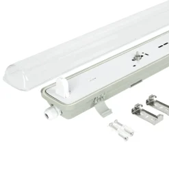 LED Armatur | Industriarmatur | 120cm | Enkelt LED Rør | IP65 | T8 | Uden Rør